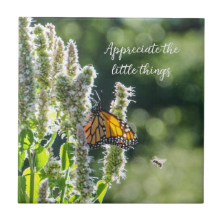 Butterfly & Bee Tile Kakelplatta