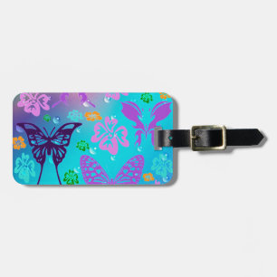 Butterfly BeSnya Aloha Hawaiian Blommar Bröllop Bagagebricka