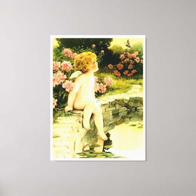 BUTTERFLY Bessie Pease Gutmann Art Canvastryck (Framsida)