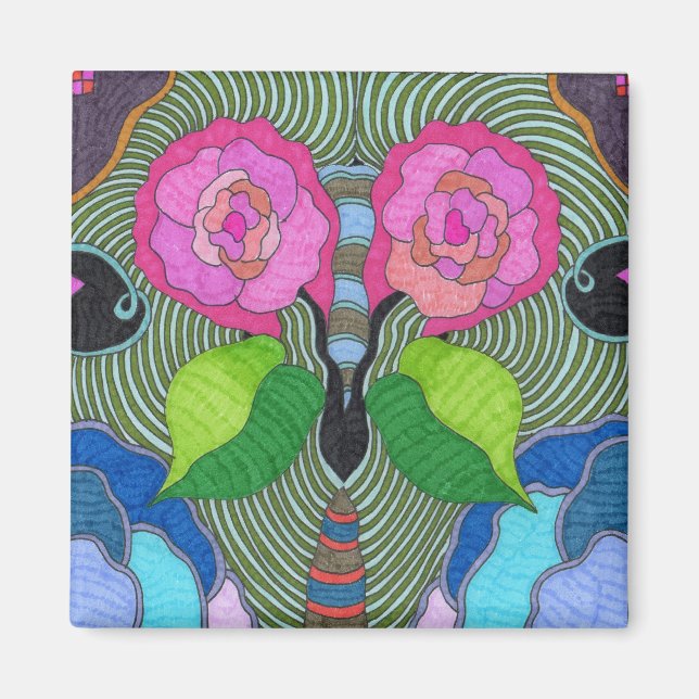 Butterfly - Big Ro Ögon Magnet (Framsidan)