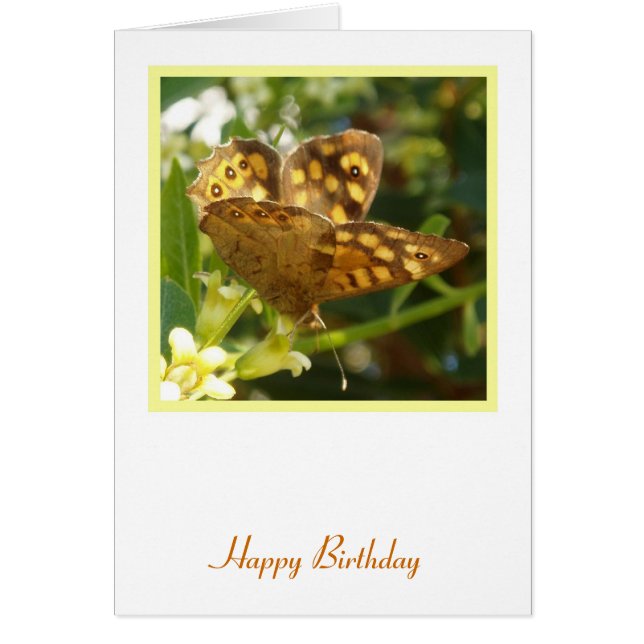 Butterfly Birthday Card Hälsningskort (Framsidan)