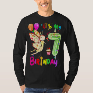 Butterfly Birthday Det är min 7:e-födelsedagsfjäri T Shirt