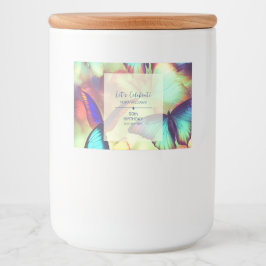 Butterfly Birthday Food Label Mat Etiketter