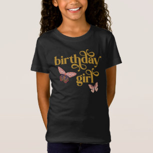 Butterfly Birthday Girl Shirt T