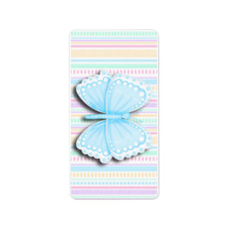 Butterfly Birthday Hershey Miniature Candy Wrapper Adressetikett