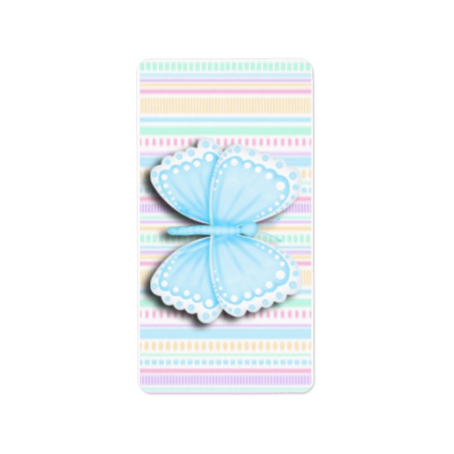 Butterfly Birthday Hershey Miniature Candy Wrapper Adressetikett (Framsidan)