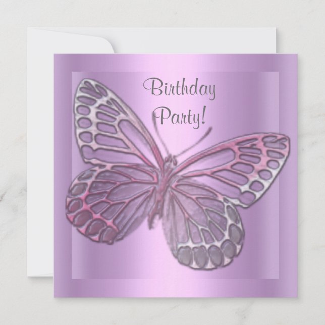 BUTTERFLY BIRTHDAY-INBJUDAN INBJUDNINGAR (Framsida)