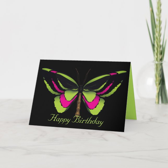 Butterfly Birthday Kort (Framsida)