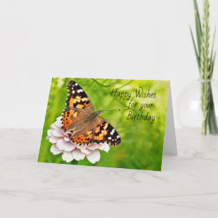 Butterfly Birthday Önskemål Card Kort