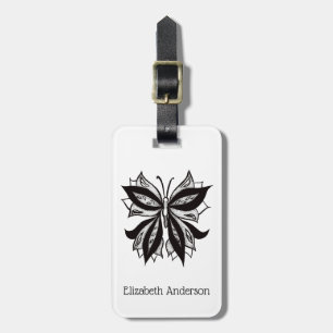 Butterfly Black and White Tribal Tattoo Bagagebricka