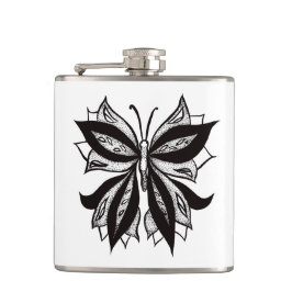 Butterfly Black and White Tribal Tattoo Fickplunta