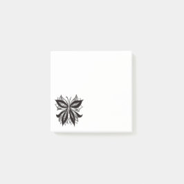 Butterfly Black and White Tribal Tattoo Post-it Block