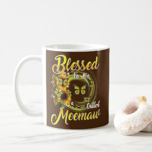 Butterfly bläds för att kallas Meemaw-solros Kaffemugg