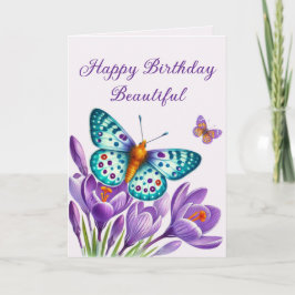 Butterfly Bliss bland blommor Kort