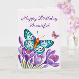 Butterfly Bliss bland blommor Kort