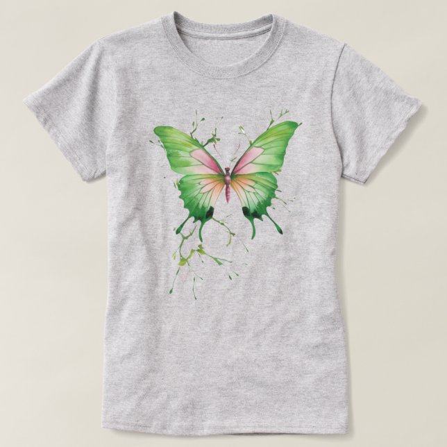 "Butterfly Bliss: Öka din tråd med gigantisk T Shirt (Design framsida)