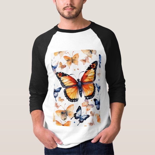 Butterfly Bliss’ Unisex Tee: Embrace Elegance with T Shirt (Framsida)