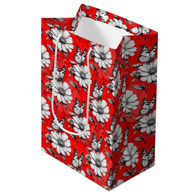 Butterfly-blomman, röd Mönster-design (Skapare uppladdad)