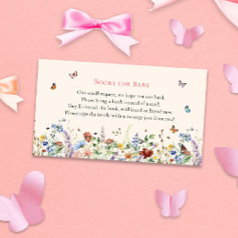 Butterfly & Blommigt Baby Shower Bokar för Baby Tilläggskort