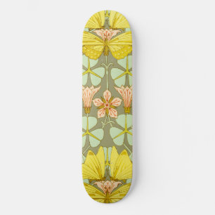 Butterfly Blommigt Botanical Art nouveau Mini Skateboard Bräda 18,5 Cm