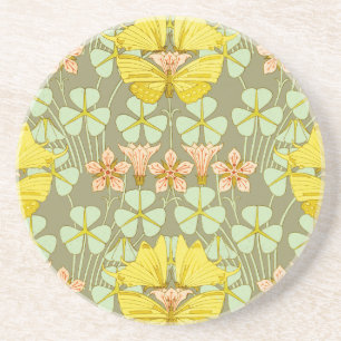 Butterfly Blommigt Botanical Art nouveau Underlägg
