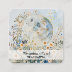 *~* Butterfly Blommigt Full Moon Flowers QR AP70 Fyrkantigt Visitkort