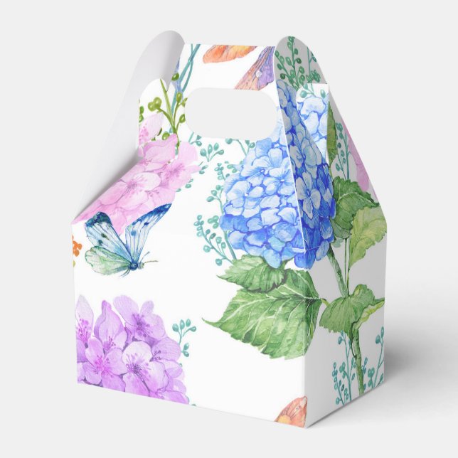 Butterfly Blommigt Garden Favor Box Presentaskar (Framsidan Sidan)