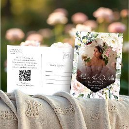 Butterfly Blommigt Quinceanera Photo Save Date Vykort