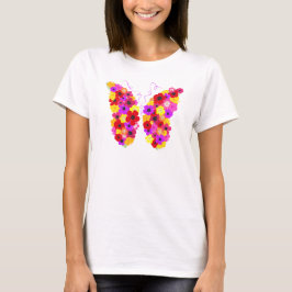 Butterfly Blommigt Rainbow of Färg Modern T Shirt
