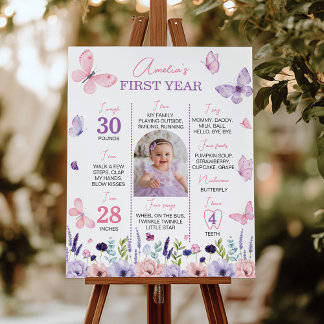 Butterfly-Blommigten första året - Poster av fotmi