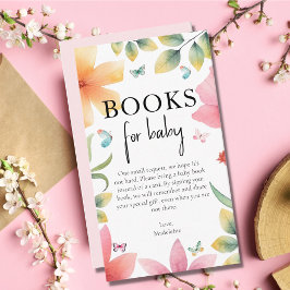 Butterfly-Blommigten Hämta en babystövel för Bok-b Tilläggskort