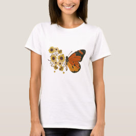 Butterfly blommor t shirt