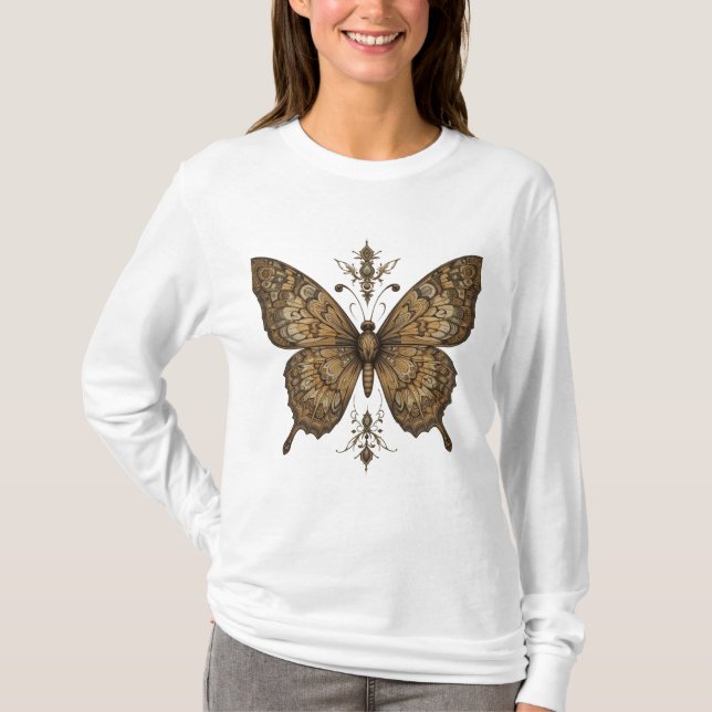 "Butterfly Bloom: Boho Chic Transformation Tee" T Shirt (Framsida)
