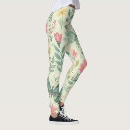 Butterfly Blooms: Pastel Vår Butterflies Leggings