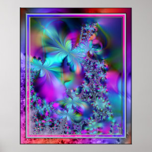 Butterfly Blooms-variation 2 Poster