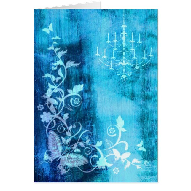Butterfly Blue Hälsningskort (Framsidan)