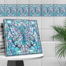 Butterfly - Blue mosaic art