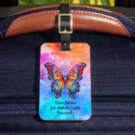 Butterfly Blue Orange Vingar Bagagebricka