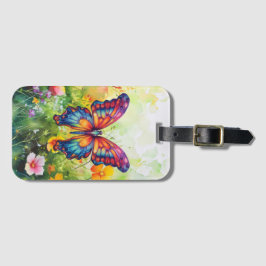 Butterfly Blue Orange Vingar Bagagebricka