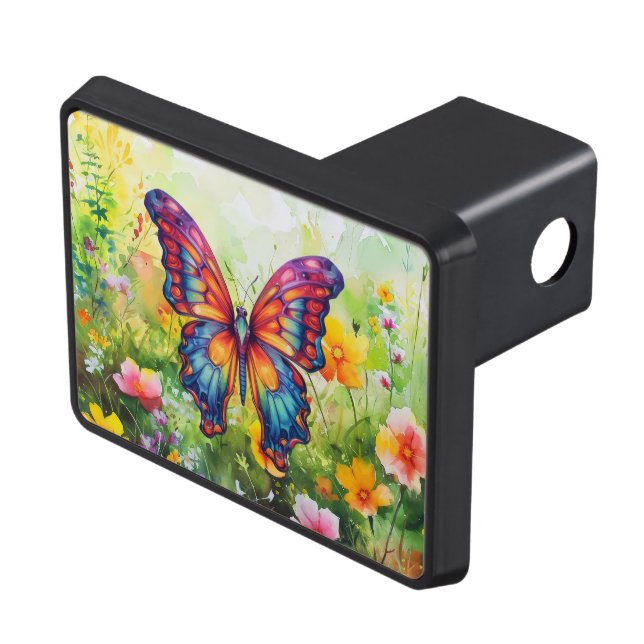 Butterfly Blue Orange Vingar Dragkroksskydd (Topp Höger)