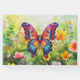 Butterfly Blue Orange Vingar Gästböcker