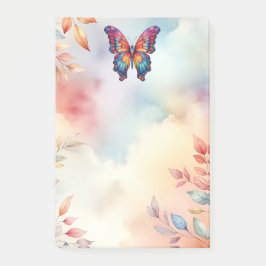 Butterfly Blue Orange Vingar Post-it Block