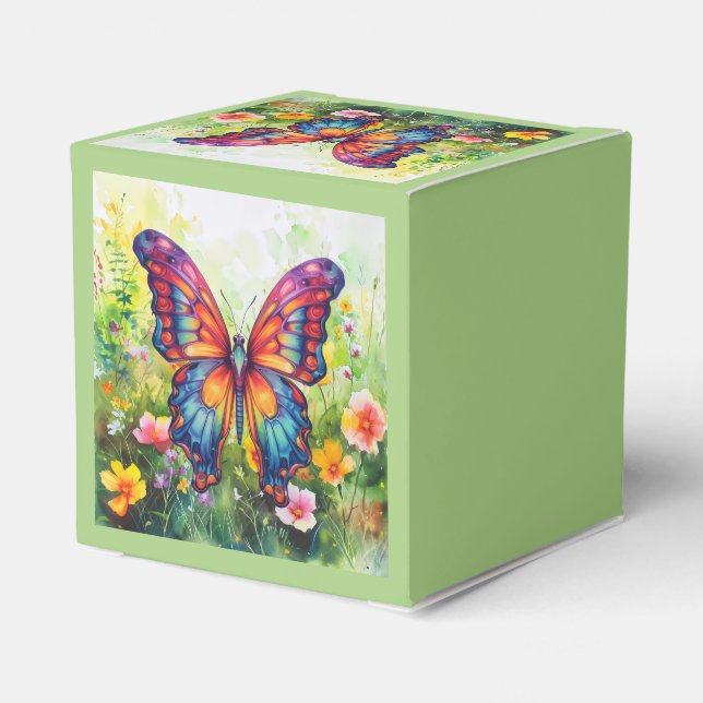 Butterfly Blue Orange Vingar Presentaskar (Baksidan Sidan)