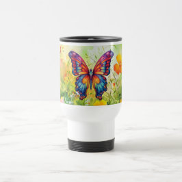 Butterfly Blue Orange Vingar Resemugg