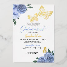 Butterfly Blue Ro Quinceanera Real