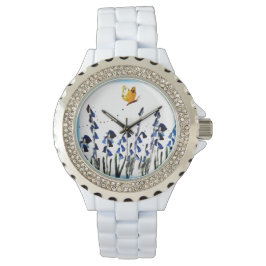 Butterfly Bluebells Blommigt Armbandsur