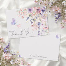 Butterfly Blush Pink Purple Wildflower