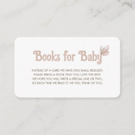 Butterfly Bok-begäran för babyduschar Tilläggskort