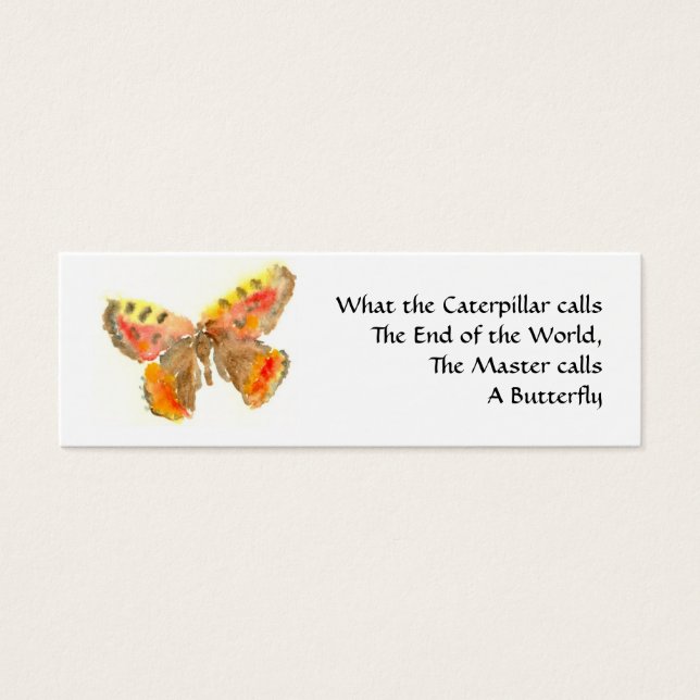 Butterfly Bookmark Litet Visitkort (Framsidan)