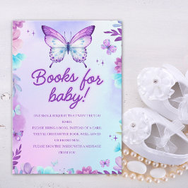 Butterfly Books for Baby Card | Floral Pink Flower Tilläggskort